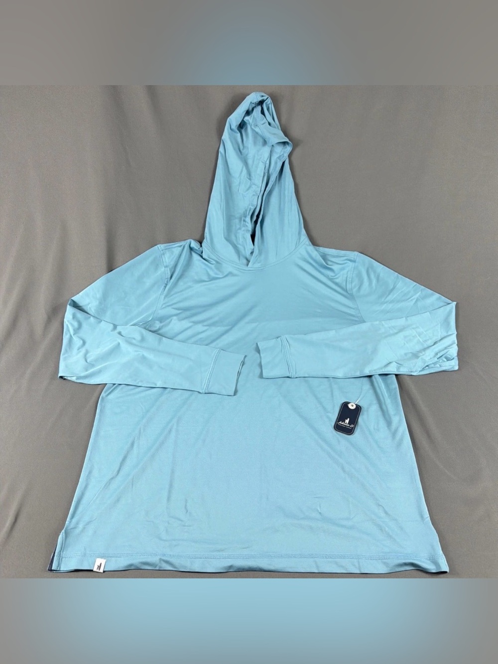 Johnnie-O Golf Hoodie Talon Large Haze Blue Polyester Spandex NWT MSRP $118